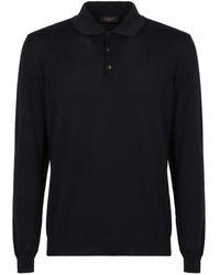 Slowear - Long Sleeve Knit Polo Shirt - Lyst