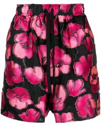 4SDESIGNS - Floral-print Drawstring Shorts - Lyst