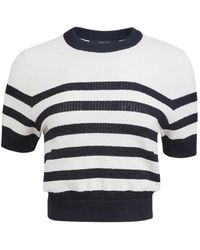 Toccin - Velda Striped Short-Sleeve Sweater - Lyst