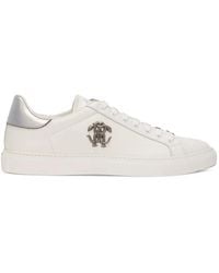 Roberto Cavalli - Monogram-Plaque Low-Top Sneakers - Lyst