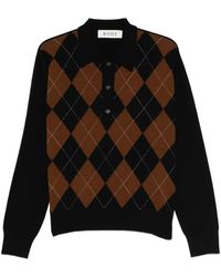 Rohe - Argyle-Knit Polo Top - Lyst