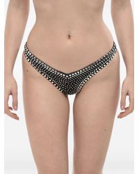 DSquared² - Stud-Embellished High-Cut Bikini Bottoms - Lyst