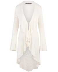 Roberto Cavalli - Ruffled-Trim Flared-Sleeve Cardigan - Lyst