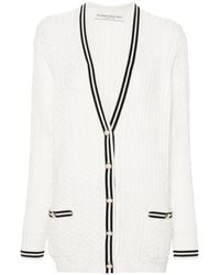 Alessandra Rich - Cotton Blend Knitted Cardigan - Lyst