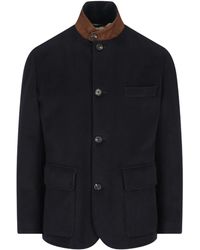 Loro Piana - Suede-Collar Cashmere Jacket - Lyst