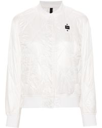 Blauer - Logo-patch Quilted Bomber Jacket - Lyst