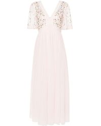 Needle & Thread - Garland Floral-embroidered Tulle Gown - Lyst