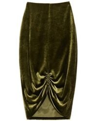 Valentino Garavani - Velvet Midi Skirt - Lyst