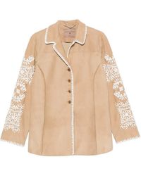 Ermanno Scervino - Embroidered Whipstitch-Trim Jacket - Lyst