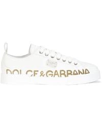 Dolce & Gabbana - Logo-print Low-top Sneakers - Lyst
