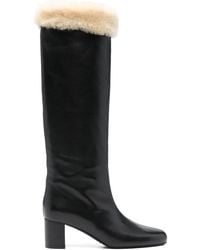 TOTEME - Downtown Shearling-Trim Knee-High Boots - Lyst