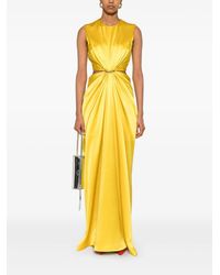 Max Mara Acqua Floral Strapless Gown in Natural | Lyst