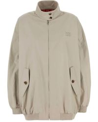Miu Miu - Bomberjacke Mit Logo-Stickerei - Lyst