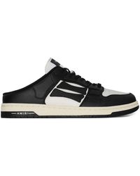 Amiri - Skel Panelled Backless Leather Low-top Trainers - Lyst