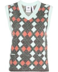 adidas - X Wales Bonner Pull Sans Manches À Motif De Losanges - Lyst
