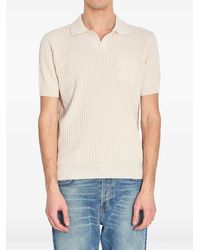 Roberto Collina - Ribbed Pocket Polo Shirt - Lyst