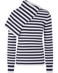 Rabanne - Asymmetrical Striped Sweater - Lyst