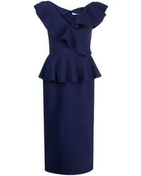 Rebecca Vallance - Robe Mi-Longue Grace À Volants - Lyst