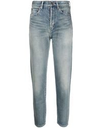 Saint Laurent - High-rise Slim-fit Tapered Jeans - Lyst