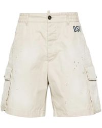 DSquared² - Cargo Corti Con Effetto Schizzi Di Vernice - Lyst