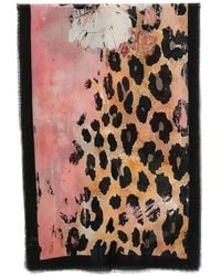 D'Aniello - Animal-Print Scarf - Lyst
