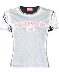 DIESEL - T-uncutie-long-m2 Katoenen T-shirt - Lyst