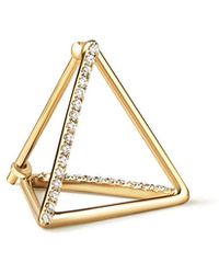 Shihara - Diamond Triangle Earring 15 (03) - Lyst