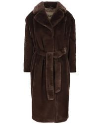 Herno - Belted Faux-Fur Coat - Lyst