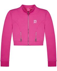TEAM WANG design - Logo-Print Cropped Track Jacket - Lyst