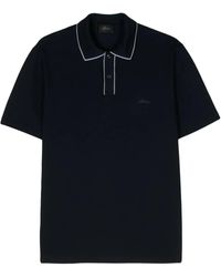Brioni - Logo-embroidered Cotton Polo Shirt - Lyst