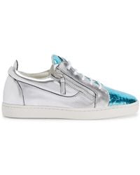 Giuseppe Zanotti - Nicki Metallic Leather Sneakers - Lyst