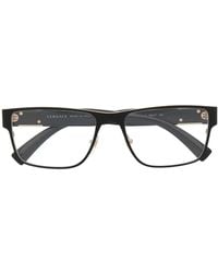 Versace - Square-Frame Logo-Plaque Glasses - Lyst