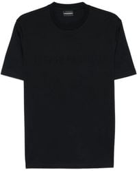 Emporio Armani - Logo Cotton T-Shirt - Lyst