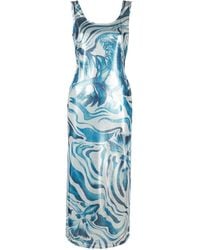 Alberta Ferretti - Swirl Print Dress - Lyst