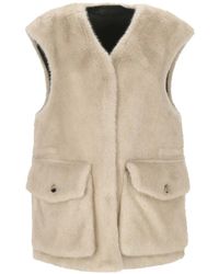 Urbancode - Wendbare Weste Mit Faux Fur - Lyst