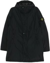 Stone Island - Logo-Patch Hooded Parka - Lyst
