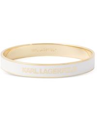 Karl Lagerfeld - Essential Logo Bangle Bracelet - Lyst