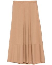 Max Mara - Lribes Elasticated-Waist Panelled Midi Skirt - Lyst