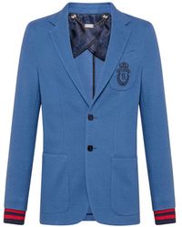 Billionaire - Logo-Embroidered Blazer - Lyst