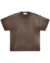 ALEXANDER DIGENOVA - Logo-Print Distressed T-Shirt - Lyst