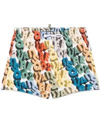 DSquared² - All-Over Logo Swim Shorts - Lyst