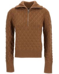 Wales Bonner - Pullover Mit Kurzem Reißverschluss - Lyst