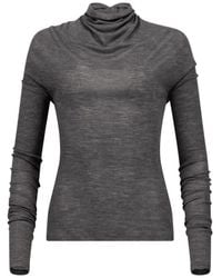 Victoria Beckham - Draped Long-Sleeve Top - Lyst