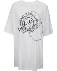 Yohji Yamamoto - Swirl-Print Oversized T-Shirt - Lyst