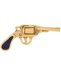 True Rocks Pendientes con motivo de pistola - Metálico