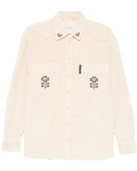 Maison Labiche - Chemise En Velours Côtelé À Broderies - Lyst