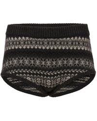 Magda Butrym - Fair Isle Knit Shorts - Lyst