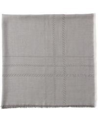 Prada - Pañuelo con flecos - Lyst