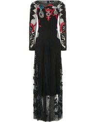 Temperley London - Diamantine Ribbon-Embellished Lace Dress - Lyst