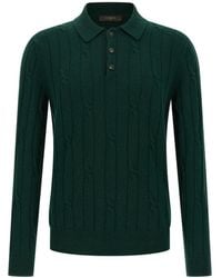 Zanone - Cable-Knit Polo Shirt - Lyst